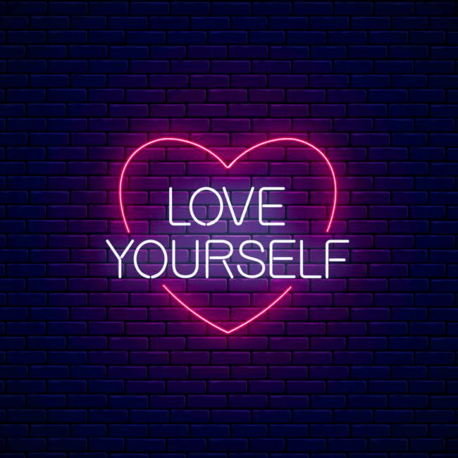 love yourself neon sign