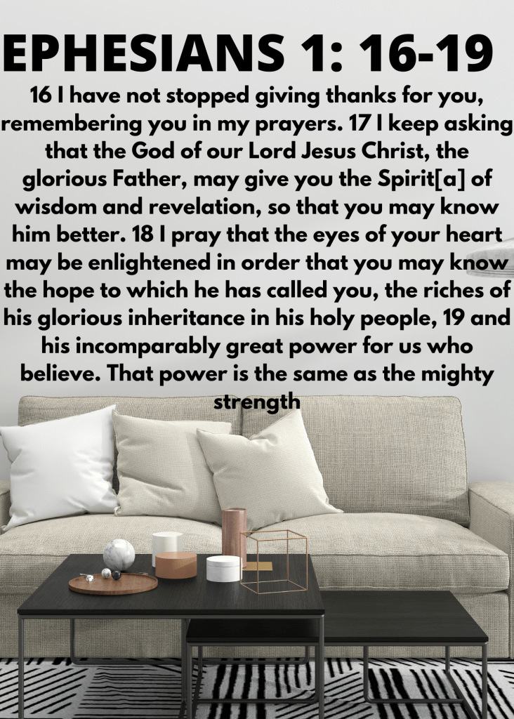 bible Ephesians 1: 16-19