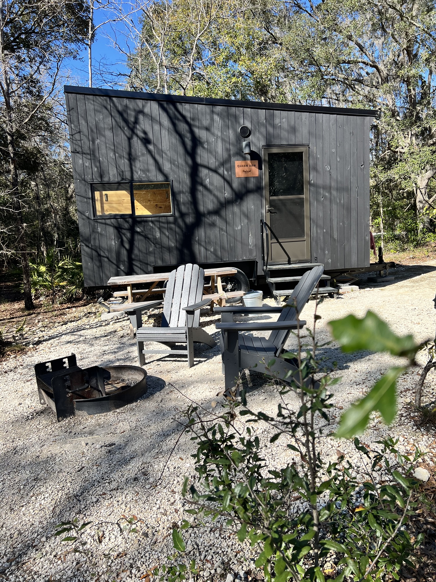 tiny cabin glamping nature